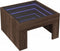vidaXL - Salontafel - met - Infinity - LED - 50x50x30 - cm - bruin - eikenkleurig