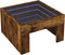 vidaXL - Salontafel - met - Infinity - LED - 50x50x30 - cm - gerookt - eikenkleurig