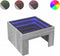 vidaXL - Salontafel - met - Infinity - LED - 50x50x30 - cm - grijs - sonoma - eikenkleur