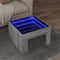 vidaXL - Salontafel - met - Infinity - LED - 50x50x30 - cm - grijs - sonoma - eikenkleur