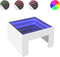 vidaXL - Salontafel - met - Infinity - LED - 50x50x30 - cm - wit