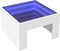 vidaXL - Salontafel - met - Infinity - LED - 50x50x30 - cm - wit