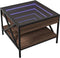 vidaXL - Salontafel - met - Infinity - LED - 50x50x38 - cm - bruin - eikenkleurig