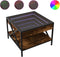 vidaXL - Salontafel - met - Infinity - LED - 50x50x38 - cm - gerookt - eikenkleurig
