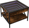 vidaXL - Salontafel - met - Infinity - LED - 50x50x38 - cm - gerookt - eikenkleurig