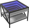vidaXL - Salontafel - met - Infinity - LED - 50x50x38 - cm - grijs - sonoma - eikenkleur
