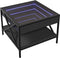 vidaXL - Salontafel - met - Infinity - LED - 50x50x38 - cm - zwart