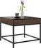 vidaXL - Salontafel - met - Infinity - LED - 50x50x41 - cm - bruin - eikenkleurig