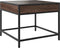 vidaXL - Salontafel - met - Infinity - LED - 50x50x41 - cm - bruin - eikenkleurig