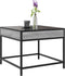 vidaXL - Salontafel - met - Infinity - LED - 50x50x41 - cm - grijs - sonoma - eikenkleur