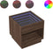 vidaXL - Salontafel - met - Infinity - LED - 50x50x50 - cm - bruin - eikenkleurig