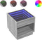 vidaXL - Salontafel - met - Infinity - LED - 50x50x50 - cm - grijs - sonoma - eikenkleur