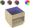 vidaXL - Salontafel - met - Infinity - LED - 50x50x50 - cm - sonoma - eikenkleurig
