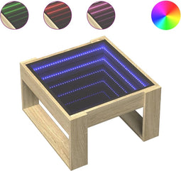 vidaXL - Salontafel - met - Infinity - LED - 50x53x30 - cm - sonoma - eikenkleurig