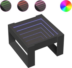 vidaXL - Salontafel - met - Infinity - LED - 50x53x30 - cm - zwart