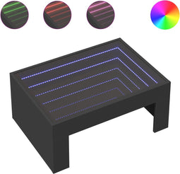 vidaXL - Salontafel - met - Infinity - LED - 70x50x30 - cm - zwart