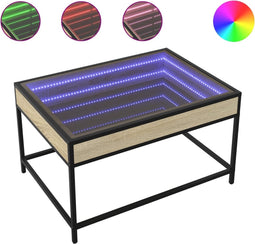 vidaXL - Salontafel - met - Infinity - LED - 70x50x41 - cm - sonoma - eikenkleurig