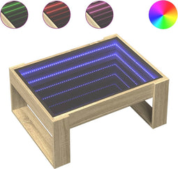 vidaXL - Salontafel - met - Infinity - LED - 70x53x30 - cm - sonoma - eikenkleurig