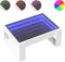vidaXL - Salontafel - met - Infinity - LED - 70x53x30 - cm - wit