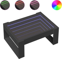 vidaXL - Salontafel - met - Infinity - LED - 70x53x30 - cm - zwart