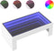 vidaXL - Salontafel - met - Infinity - LED - 90x50x30 - cm - wit