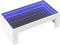 vidaXL - Salontafel - met - Infinity - LED - 90x50x30 - cm - wit
