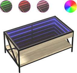 vidaXL - Salontafel - met - Infinity - LED - 90x50x38 - cm - sonoma - eikenkleurig