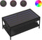 vidaXL - Salontafel - met - Infinity - LED - 90x50x38 - cm - zwart