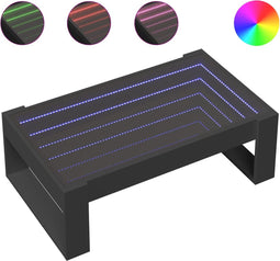 vidaXL - Salontafel - met - Infinity - LED - 90x53x30 - cm - zwart
