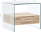 vidaXL - Salontafel - met - lade - 50x50x45 - cm - gehard - glas