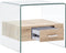 vidaXL - Salontafel - met - lade - 50x50x45 - cm - gehard - glas
