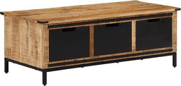 vidaXL - Salontafel - met - lades - 110x50x40 - cm - massief - mangohout