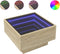 vidaXL - Salontafel - met - LED - 50x50x30 - cm - bewerkt - hout - sonoma - eikenkleurig