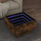 vidaXL - Salontafel - met - LED - 50x50x30 - cm - bewerkt - hout - gerookt - eikenkleur