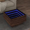 vidaXL - Salontafel - met - LED - 50x50x30 - cm - bewerkt - hout - bruin - eikenkleurig
