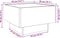 vidaXL - Salontafel - met - LED - 50x50x30 - cm - bewerkt - hout - bruin - eikenkleurig