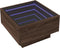 vidaXL - Salontafel - met - LED - 50x50x30 - cm - bewerkt - hout - bruin - eikenkleurig