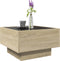 vidaXL - Salontafel - met - LED - 50x50x30 - cm - bewerkt - hout - sonoma - eikenkleurig