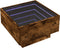 vidaXL - Salontafel - met - LED - 50x50x30 - cm - bewerkt - hout - gerookt - eikenkleur