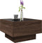 vidaXL - Salontafel - met - LED - 50x50x30 - cm - bewerkt - hout - bruin - eikenkleurig