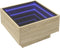 vidaXL - Salontafel - met - LED - 50x50x30 - cm - bewerkt - hout - sonoma - eikenkleurig