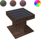 vidaXL - Salontafel - met - LED - 50x50x45 - cm - bewerkt - hout - bruin - eikenkleurig