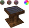 vidaXL - Salontafel - met - LED - 50x50x45 - cm - bewerkt - hout - gerookt - eikenkleur