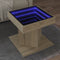 vidaXL - Salontafel - met - LED - 50x50x45 - cm - bewerkt - hout - sonoma - eikenkleurig