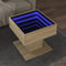 vidaXL - Salontafel - met - LED - 50x50x45 - cm - bewerkt - hout - sonoma - eikenkleurig
