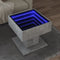vidaXL - Salontafel - met - LED - 50x50x45 - cm - bewerkt - hout - betongrijs