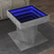 vidaXL - Salontafel - met - LED - 50x50x45 - cm - bewerkt - hout - betongrijs
