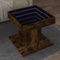 vidaXL - Salontafel - met - LED - 50x50x45 - cm - bewerkt - hout - gerookt - eikenkleur