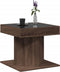 vidaXL - Salontafel - met - LED - 50x50x45 - cm - bewerkt - hout - bruin - eikenkleurig
