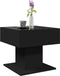 vidaXL - Salontafel - met - LED - 50x50x45 - cm - bewerkt - hout - zwart